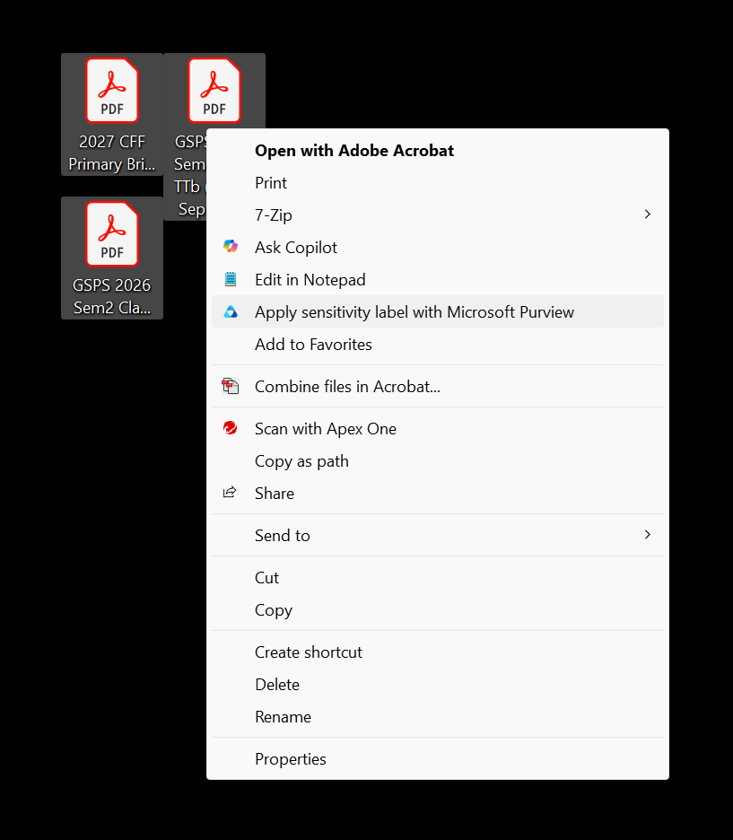 Apply sensitivity label